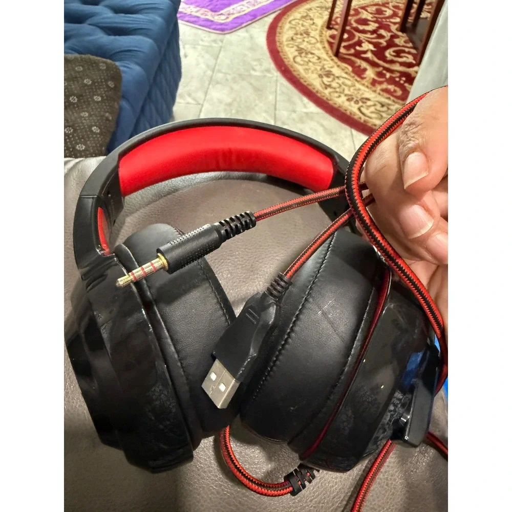 Gaming Headset‎ Dragon Red Black Wired Over Ear Circumaural